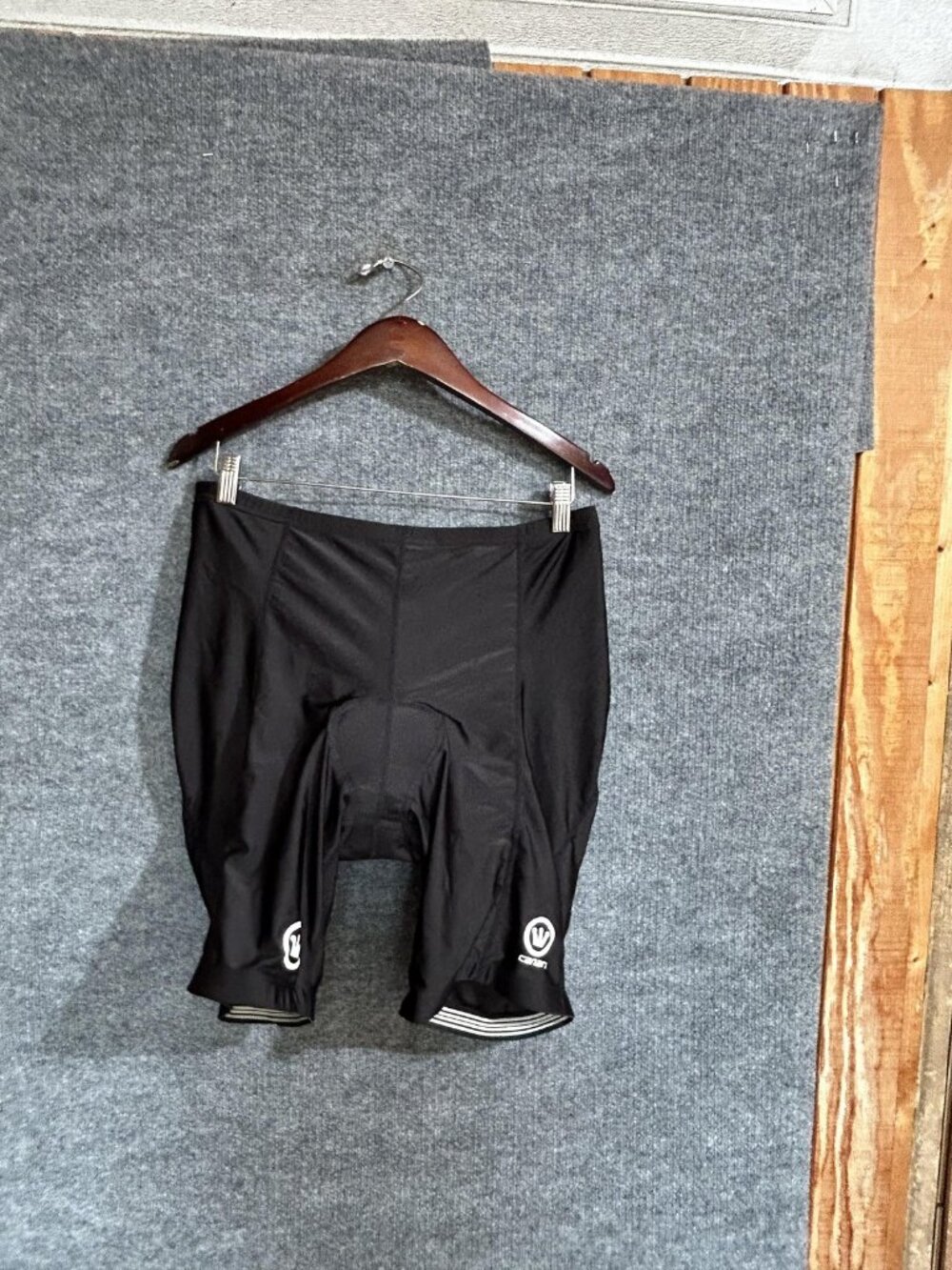 Canari Cycling Shorts Mens XL Black Padded Chamois Elastic Waist Road Bike